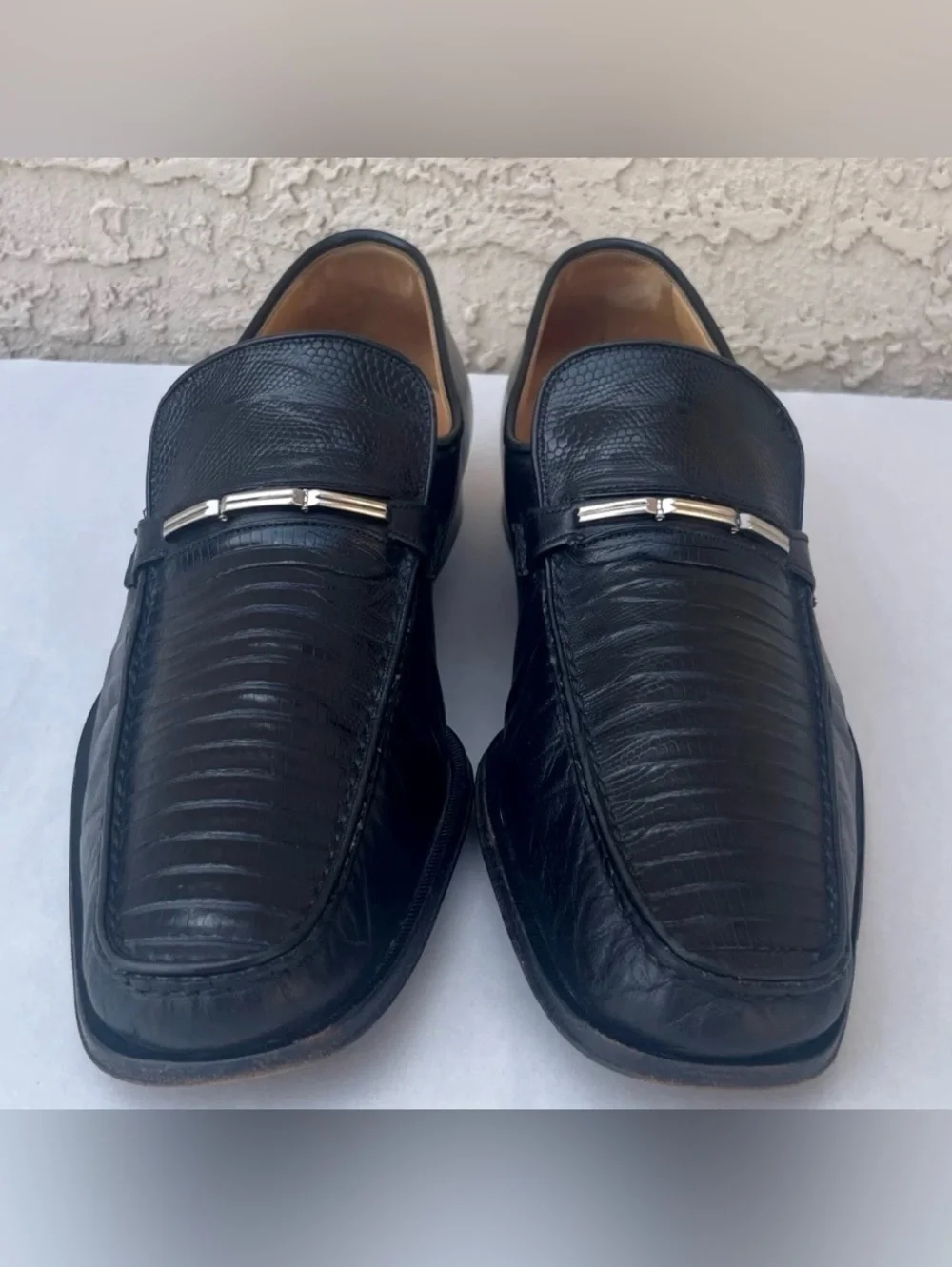 Bally of Switzerland Alligator Mens 9.5 D Moc Penny Slip On Loafers Shoes VTG